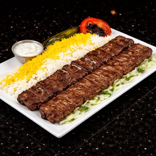 Beef Soltani Platter.